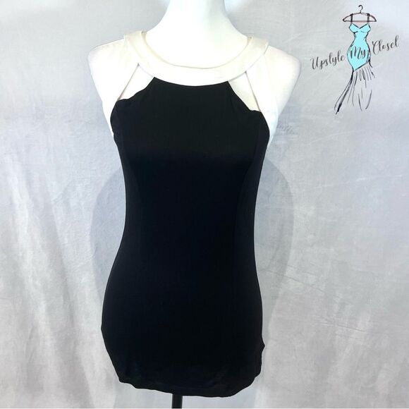 INC black and white color block cutout top size medium - Picture 4 of 8